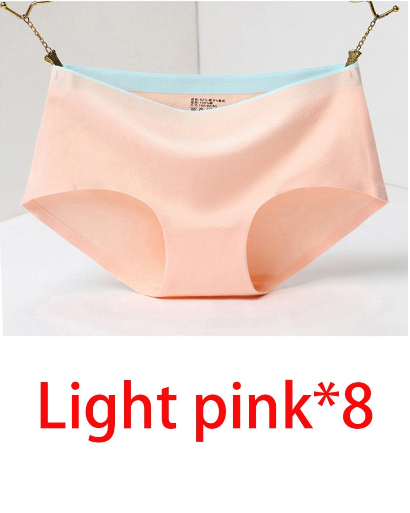 8Pcs Briefs for Women fashion sexy woman panties Solid seamless underpants cpanties for women cotton underwear girl knickers