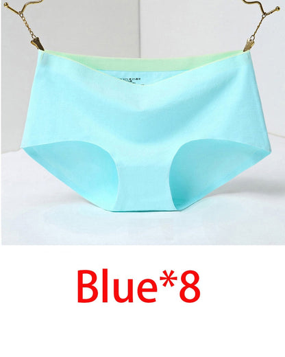 8Pcs Briefs for Women fashion sexy woman panties Solid seamless underpants cpanties for women cotton underwear girl knickers