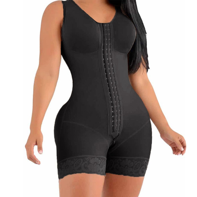 Fajas Colombianas Post Surgery Shapewear Compression Gaine amincissante Femme Ventre plat Lace Shaper Short Bodyshaper