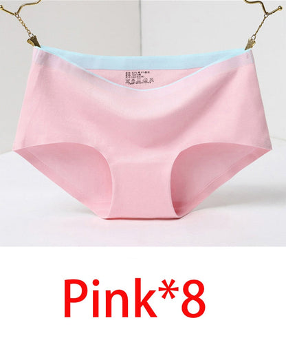 8Pcs Briefs for Women fashion sexy woman panties Solid seamless underpants cpanties for women cotton underwear girl knickers