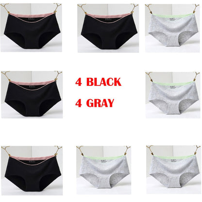 8Pcs Briefs for Women fashion sexy woman panties Solid seamless underpants cpanties for women cotton underwear girl knickers