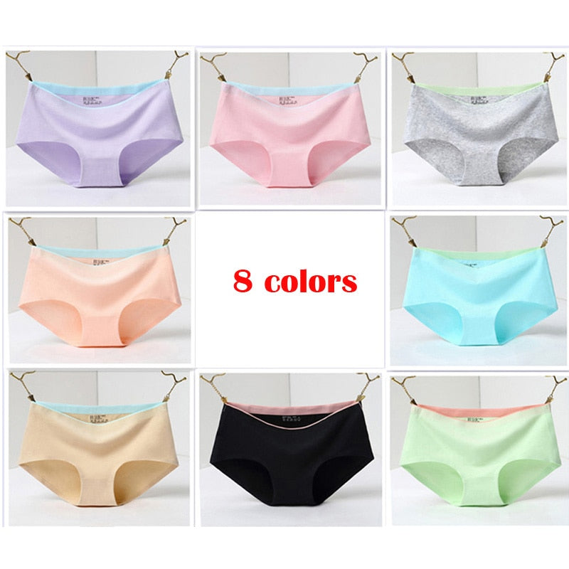 8Pcs Briefs for Women fashion sexy woman panties Solid seamless underpants cpanties for women cotton underwear girl knickers