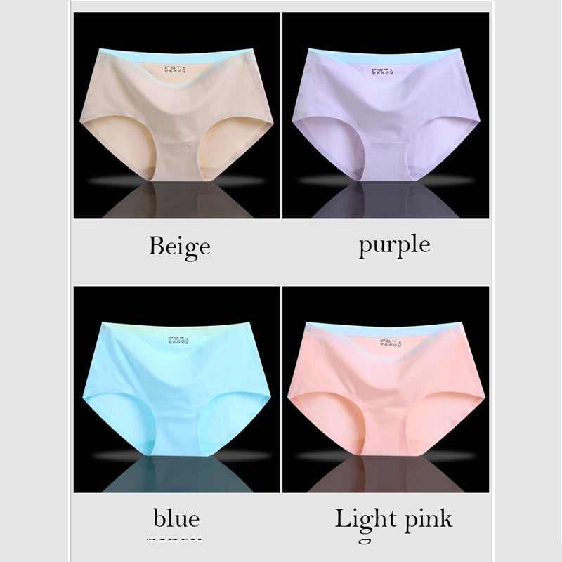 8Pcs Briefs for Women fashion sexy woman panties Solid seamless underpants cpanties for women cotton underwear girl knickers