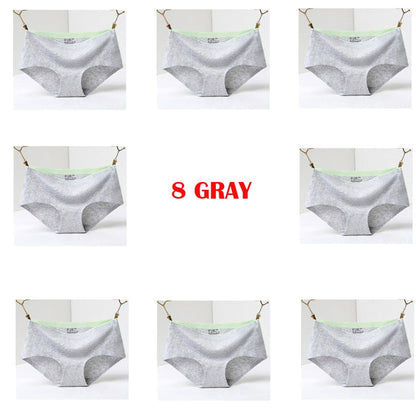 8Pcs Briefs for Women fashion sexy woman panties Solid seamless underpants cpanties for women cotton underwear girl knickers