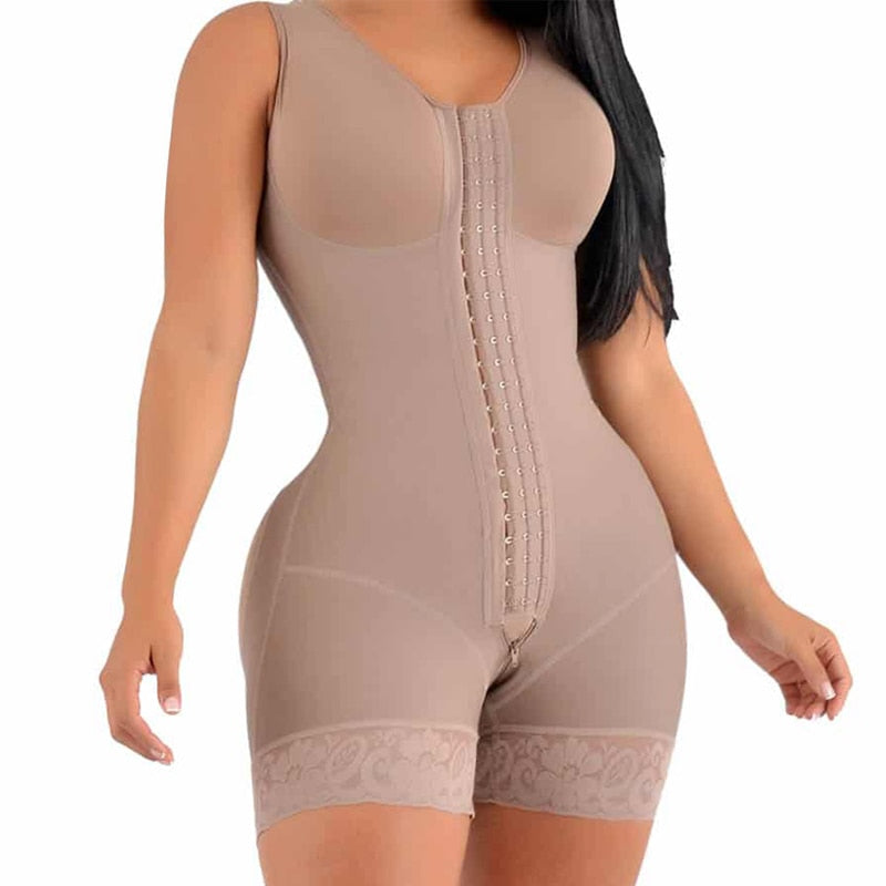 Fajas Colombianas Post Surgery Shapewear Compression Gaine amincissante Femme Ventre plat Lace Shaper Short Bodyshaper